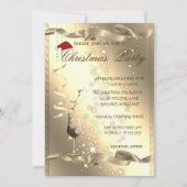 Invitation Élégant, Éperche, Verre, Fête de Noël d'entreprise (Devant)