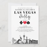 Invitation Élégant et amusant Las Vegas Mariage<br><div class="desc">Fêtez votre journée spéciale avec un faire-part de mariage Las Vegas ! Avec ses oeuvres d'art de l'emblématique Las Vegas Strip, cette invitation impressionne vos invités. Le design élégant rendra votre journée de mariage encore plus spéciale. L'invitation comprend une subtile palette de couleurs, et une police chic pour lui donner...</div>