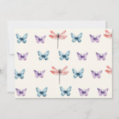 Invitation Elégant et chic il donne à ses papillons Encerclem (Dos)