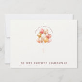 Invitation Élégant et doux 80e anniversaire (Devant)