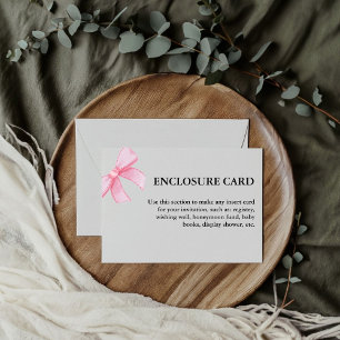 Invitation Élégant et élégant Bow Bow Blush Bow