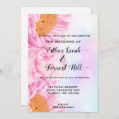 Invitation Élégant et élégant Mariage floral (Devant / Derrière)