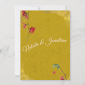 Invitation Elégant et élégant Rouge et Or (Dos)