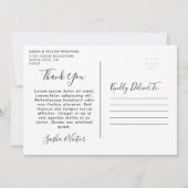 Invitation Élégant et élégant script pour 4 photos de remerci (Dos)