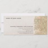 Invitation Élégant et festif paillettes dorées scintillantes (Dos)