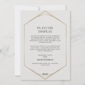 Invitation Élégant ET Minimaliste Géométrique Moderne (Dos)