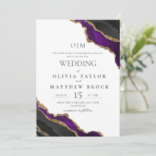 Invitation Élégant et moderne Agate Mariage