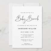 Invitation Élégant et moderne Brunch bébé noir et blanc (Devant)