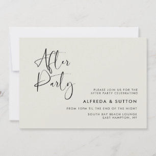 Invitation Elégant et moderne Lumière mariage après la fête d
