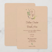 Invitation Élégant et moderne Mariage en terre cuite (Devant / Derrière)