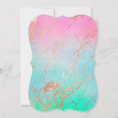 INVITATION ÉLÉGANT ET MODERNE MARIAGE MARBRE OR PASTEL (Dos)