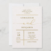 Invitation Élégant et moderne poli Mariage (Devant)