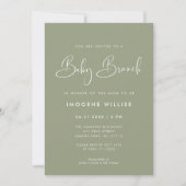 Invitation Elégant et moderne Sage Green Baby Brunch (Devant)
