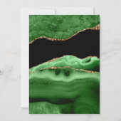 Invitation Elégant et raffiné Gold Green 50e anniversaire (Dos)