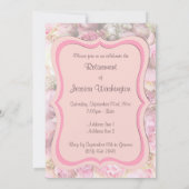 Invitation Élégant et romantique cadre de la retraite de bouq (Dos)