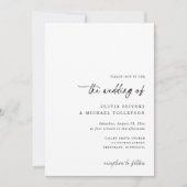 Invitation Élégant et Simple Écriture Manuscrite Tout-en-un M (Devant)