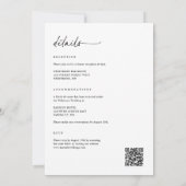 Invitation Élégant et Simple Écriture Manuscrite Tout-en-un M (Dos)