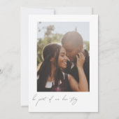 Invitation Élégant et Simple Mariage avec Écriture Minimalist (Dos)