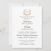 Invitation Élégant et simple Mariage Monogramme Mariage (Devant)