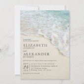 Invitation Elégant été Ocean Beach Mariage (Devant)