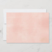 Invitation Élégant été pêche floral Baptême fille (Dos)