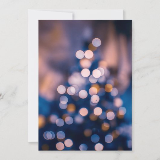 Invitation Elégant étincelant lumières bokeh bleu Mariage Inv (Dos)