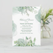Invitation Élégant Eucalyptus 2 (Debout devant)