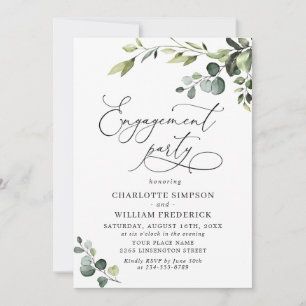 Invitation Elégant Eucalyptus Aquarelle PARTICIPANT