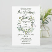 Invitation Elégant Eucalyptus Boho Botanique Verdure (Debout devant)