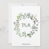 Invitation Elégant Eucalyptus Boho Botanique Verdure (Dos)