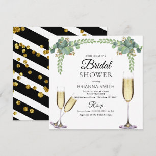 Invitation Elégant Eucalyptus Boozy Verdure douche nuptiale