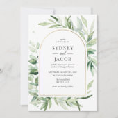 Invitation Elégant Eucalyptus Botanical Greenery Mariage (Devant)