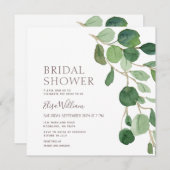 Invitation Elegant Eucalyptus Bridal Shower (Devant / Derrière)
