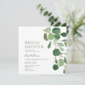 Invitation Elegant Eucalyptus Bridal Shower (Debout devant)
