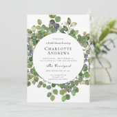 Invitation Elegant Eucalyptus Bridal Shower (Debout devant)