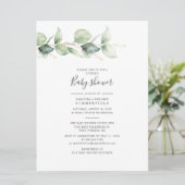 Invitation Elégant Eucalyptus Couples Baby shower Verdure (Debout devant)