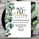 Invitation Elégant Eucalyptus Feuille 70e anniversaire<br><div class="desc">Elégant Eucalyptus Feuilles 70e Anniversaire Invitation Pour Femmes. Il Est Facile De Modifier L'Exemple De Texte En Cliquant Personnaliser Ce Modèle. Cliquez Sur Modifier À L'Aide De L'Outil De Conception Pour Modifier Le Type De Police, La Couleur De Police, La Taille De Police Ou Pour Ajouter/Supprimer/Modifier Le Texte Ou Les...</div>