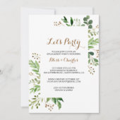 Invitation Elégant Eucalyptus Feuille de verdure Faisons la f (Devant)