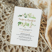 Invitation Elégant Eucalyptus Feuille de verdure Mariage peti