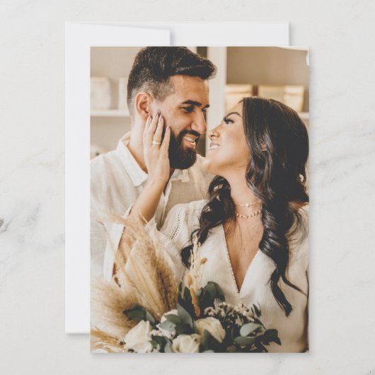 Invitation Elégant Eucalyptus feuille verdure Mariage photo (Dos)