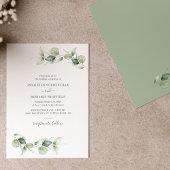 Invitation Elégant Eucalyptus Feuille Verdure Mariage rustiqu