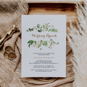 Invitation Elégant Eucalyptus Feuilles de verdure Mariage Bru