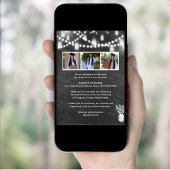 Invitation Elégant Eucalyptus Green 3 Photo Graduation BBQ