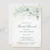Invitation Elégant Eucalyptus Green Bridal Brunch (Devant)