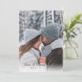 Invitation Elégant Eucalyptus Greenery Classics police Mariag (Debout devant)