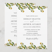 Invitation Elegant Eucalyptus Greenery Wedding (Devant / Derrière)