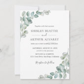 Invitation Elegant Eucalyptus Greenery Wedding (Dos)