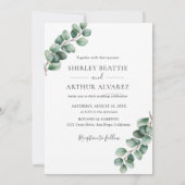Invitation Elegant Eucalyptus Greenery Wedding (Dos)