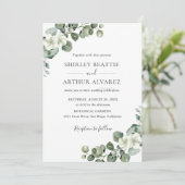 Invitation Elegant Eucalyptus Greenery Wedding (Debout devant)