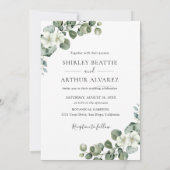 Invitation Elegant Eucalyptus Greenery Wedding (Dos)